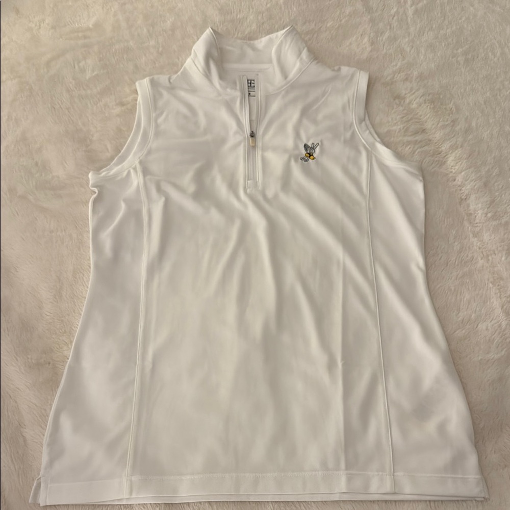 Women's White Sleeveless Top